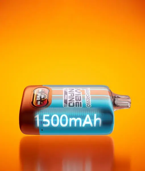 VAPORESSO VIBE Nano Pro battery – long-lasting 1500mAh battery providing all-day flavor vaping for open pod system vape users.